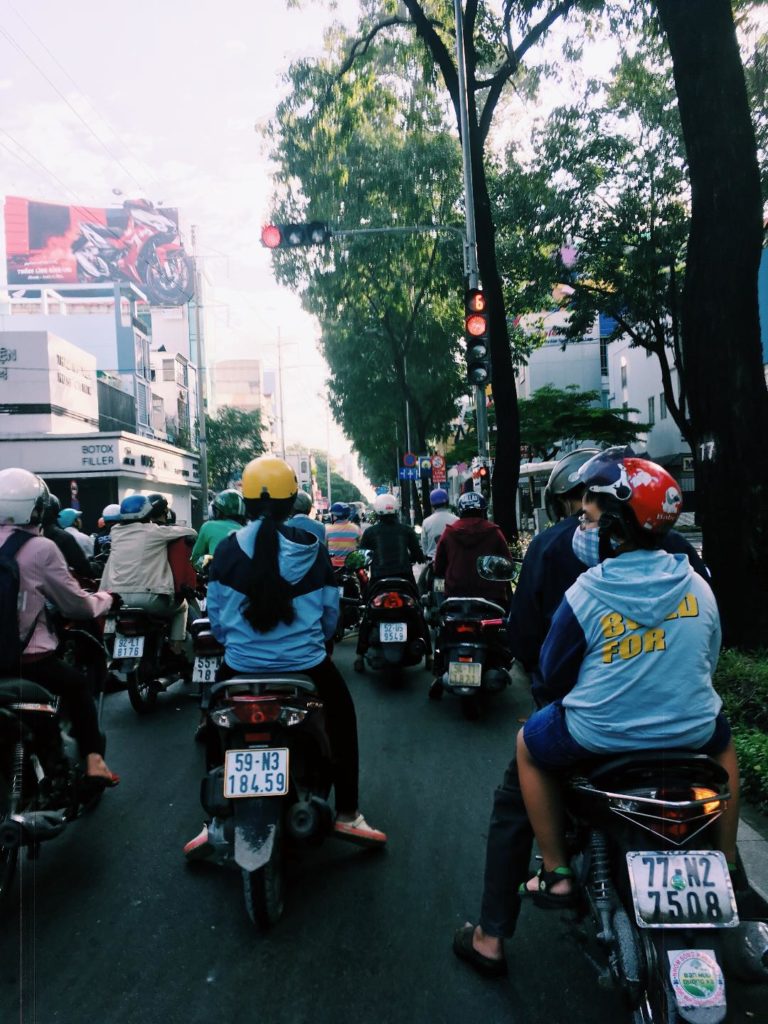 Traffic in HCMC Vietnam